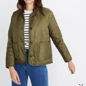 Madewell Quilted Liner Jacket Olive Women's Jacket